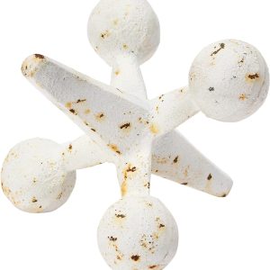 Creative Co-Op Cast Iron Jack Accent, White