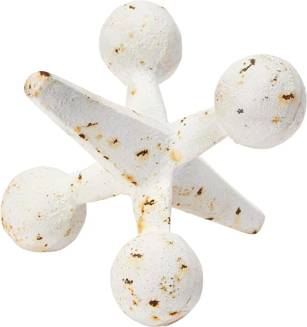 Creative Co-Op Cast Iron Jack Accent, White
